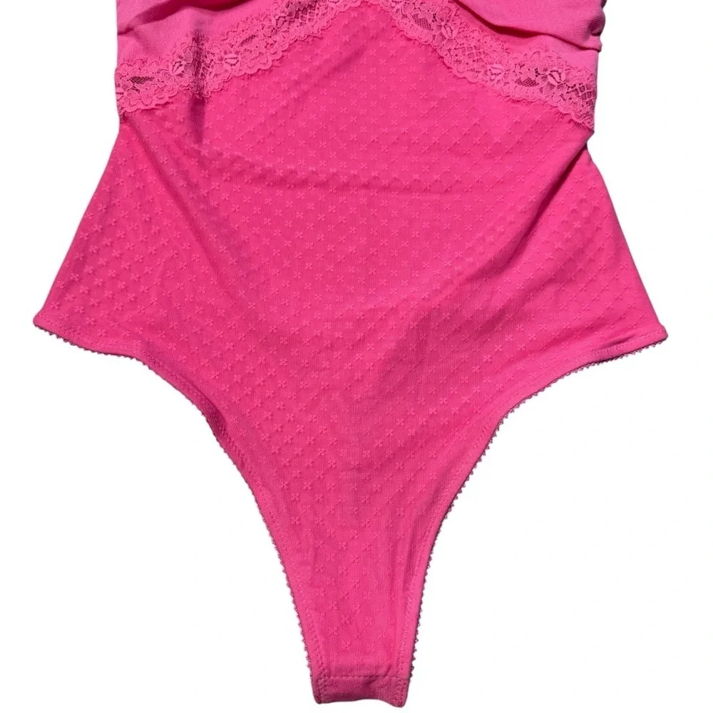 NWT New Free People Forever Young Pink Bodysuit Size S